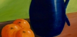 Geoff King - Blue Jug with Oranges